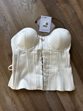 NWT Princess Polly Afelia Strapless white corset top